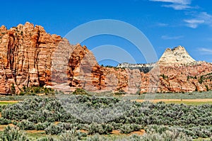 High Peaks and Cones of Sandstone in Zion National Park