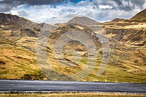 High peaks of pourtalet mountain pass in pyrenees, spain and france