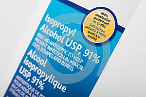 91% Isopropyl Alcohol as disinfectant