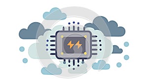 High Performance Cloud Computing and Data Processing, vector design Generative AI