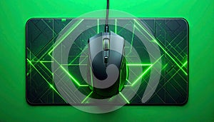 High-Performance Gaming Mouse on an LED Mousepad