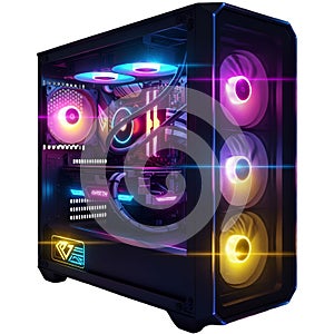High-Performance Gaming PC with RGB Lighting