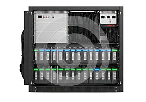 High-performance server rack with multiple drives