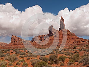 High pinnacles in a desert landscape