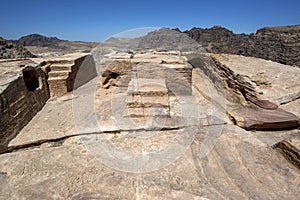 The High Place of Sacrifice at Petra in Jordan.