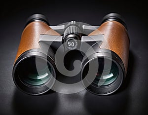 High-Power Binoculars with 15x Magnification on Warm Background