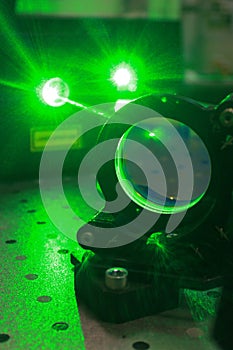 High power green laser beam