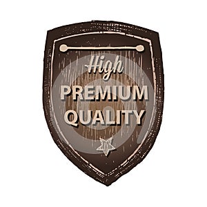 High premium quality wood label hand draw