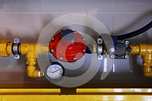 High pressure gauge meter or manometer for LNG or LPG natural gas distribution station plan