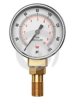 High pressure industrial gas gauge meter or manometer