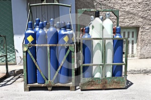 High pressure oxygen storage tanks