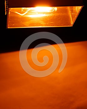 High pressure sodium lamp HPS orange light