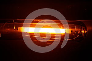 High pressure sodium lamp HPS orange light