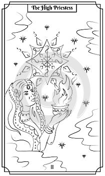 The high priestess card