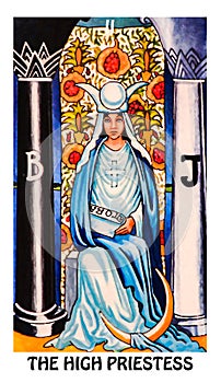 The High Priestess Tarot Card Major Arcana Rider Waite Smith photo