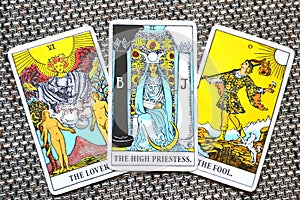 The High Priestess Tarot Card Subconscious, Higher-Self The Lovers The Fool Background