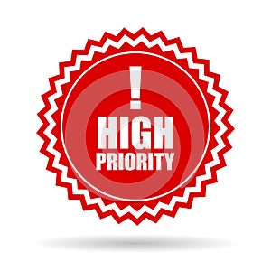 High priority icon photo