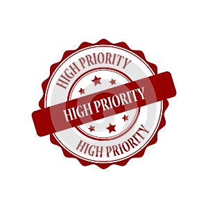 High priority stamp illustration