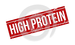 High Protein Rubber Stamp. Red High Protein Rubber Grunge Stamp Seal Vector Illustration - Vector
