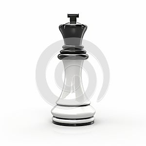 High Quality 3d Illustration Of Chess Piece In Black And White