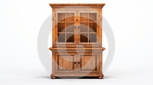 High Quality 3d Illustration Of Old Wooden China Cabinet