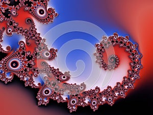 High quality 4k render of spiral fractal art wallpaper. high res abstract form texture pattern.