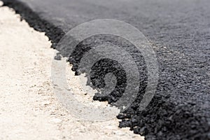 High-quality asphalt laying on the city roads
