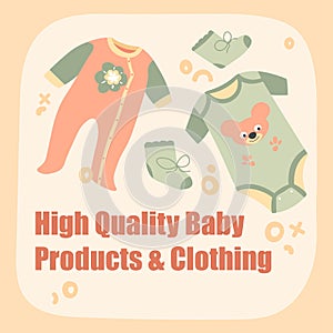 High quality baby products and clothing banner