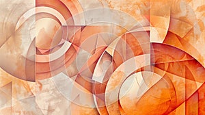 high quality background with geometrical figures in peach fuzz color