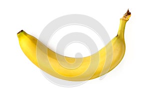 High quality banana close-up on white background