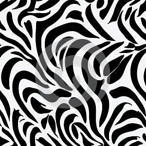High quality black and white abstract zebra pattern