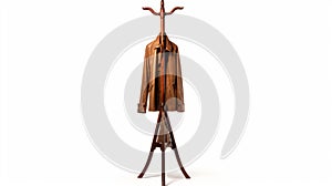High-quality Coat Stand Isolated On White Background, High-resolution Image