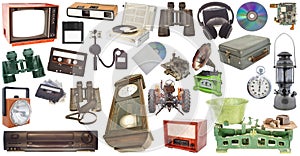 high quality collection ov retro or vintage objects from the 80s