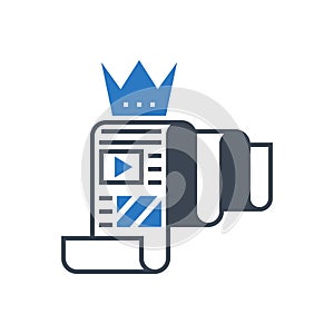 High Quality Content Vector Glyph Icon