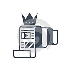 High Quality Content Vector Glyph Icon