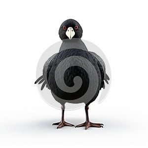 High-quality 3d Render Of American Coot Full Body Cartoon photo