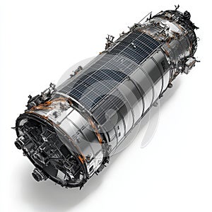 Satellite render 3d model isolated on white background