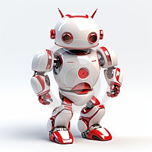 High-quality 3d Rendering Of Android On White Background