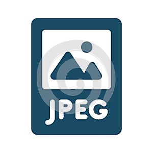 High quality dark blue flat jpeg file extension icon