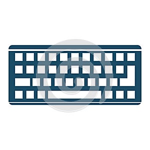 High quality dark blue flat keyboard icon