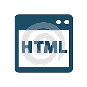 High quality dark blue flat software development icon