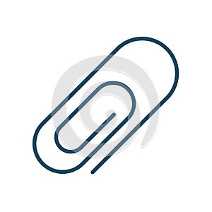High quality dark blue outlined attachment icon
