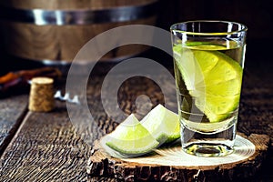 High quality distilled alcohol. Brazilian cachaÃ§a called pinga taken with lemon, drip, Russian vodka, white rum, vermont, soft