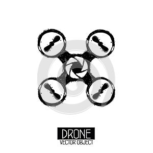 High quality drone isolated vector objects.