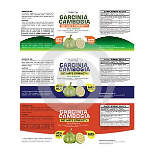High Quality Garcinia Cambogia Label Template