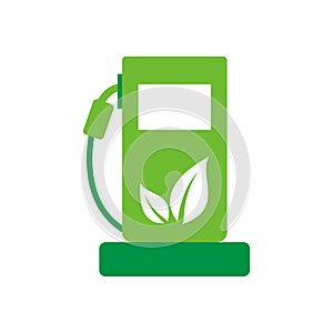 High quality green flat fuel station icon