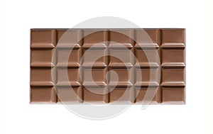 High quality handmade milk chocolate bar isolated