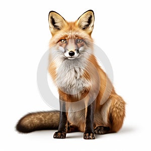 High Quality Hyper-realistic Red Fox Vector Illustration photo