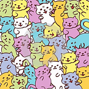 High quality illustration of cat funny cat pattern