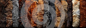 earth-toned animal fur patterns integrate to form unique, creative, and appealing background for design projects or photo